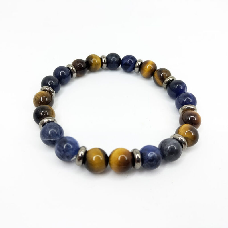 Bracelet Œil de Tigre et Sodalite