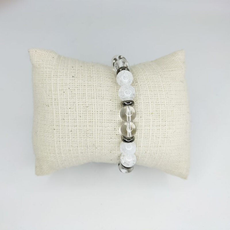 Bracelet Cristal de Roche et Cristal de Roche Craquelé 2